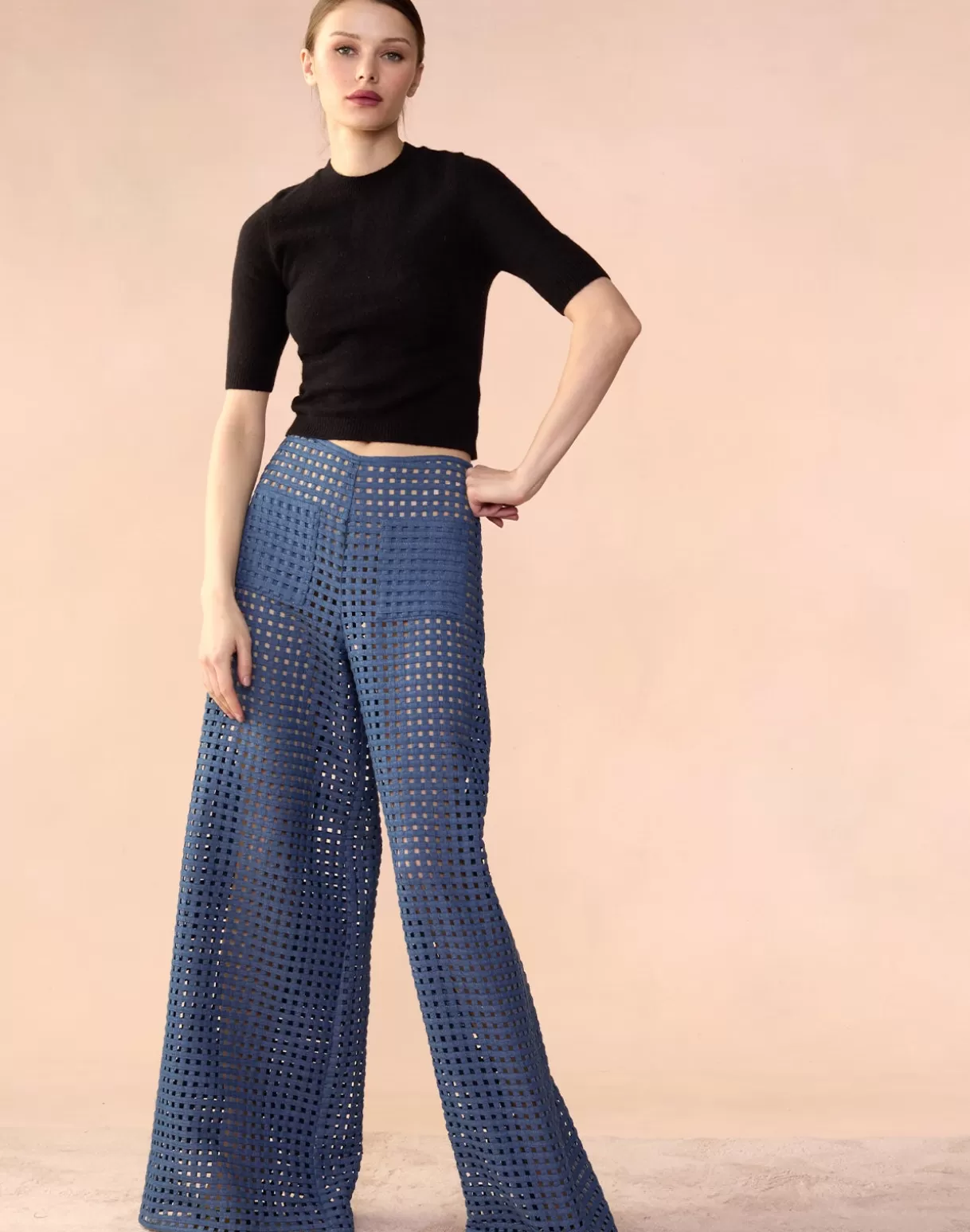 Bottoms-Cynthia Rowley Birdcage Pants Denim