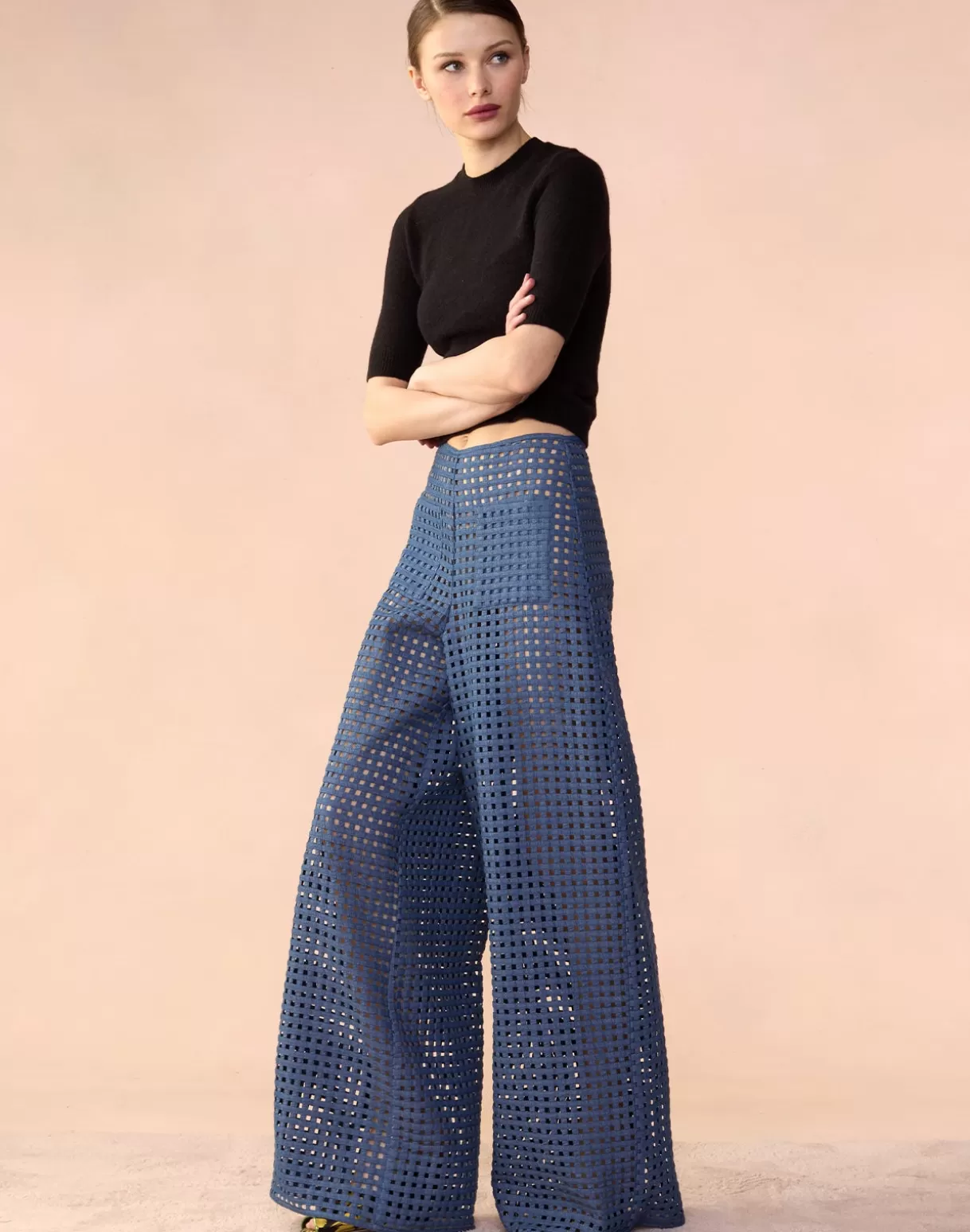 Bottoms-Cynthia Rowley Birdcage Pants Denim