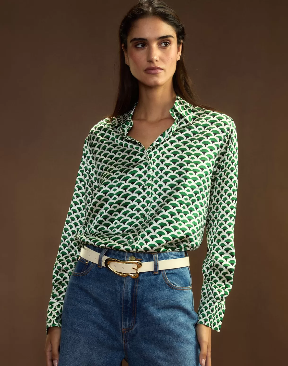 Tops-Cynthia Rowley Collectible Silk Shirt GRNWT