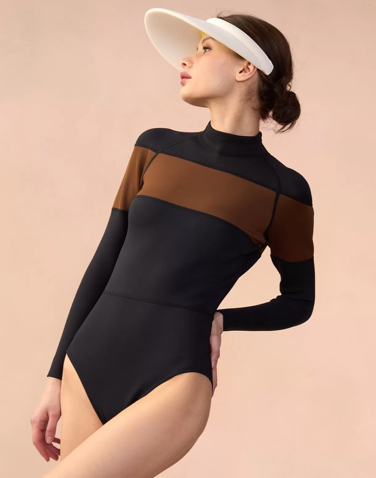 Surf & Swim-Cynthia Rowley Color-block Wetsuit BLKBR