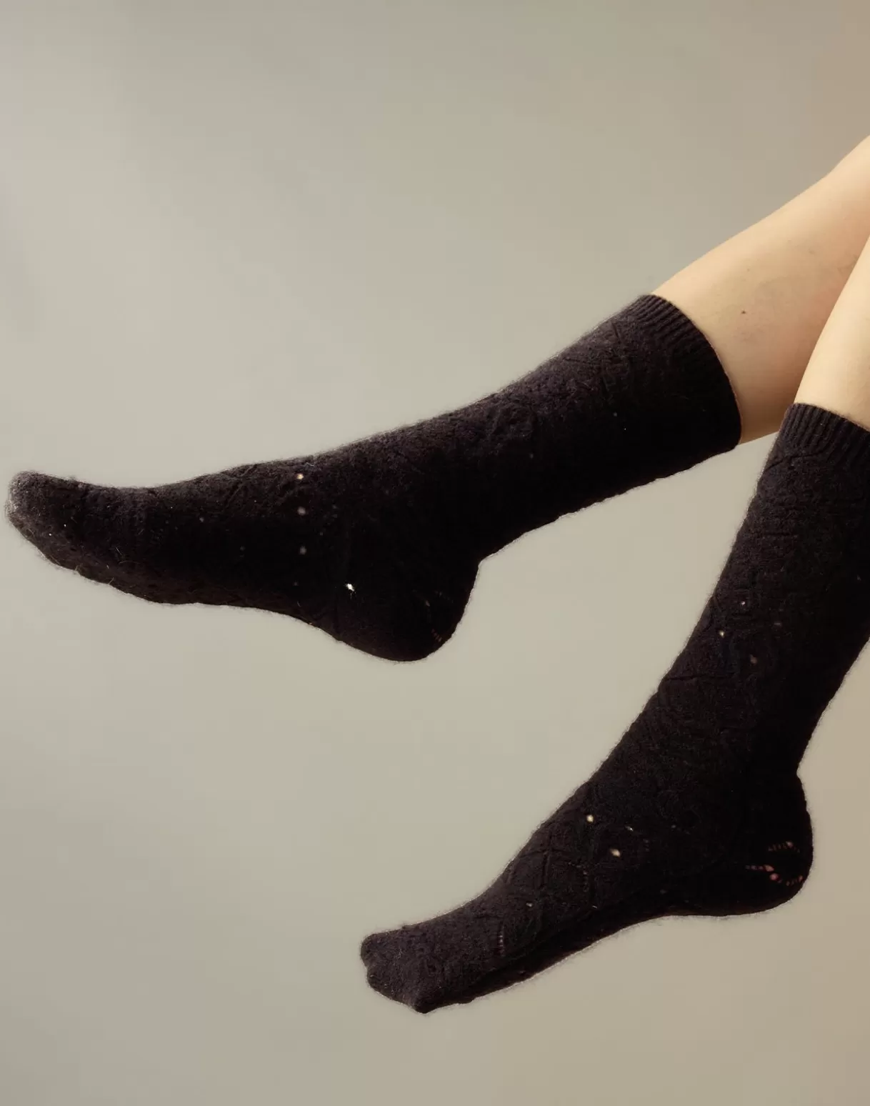 Accessories | Accessories-Cynthia Rowley Crochet Wool Socks BLACK