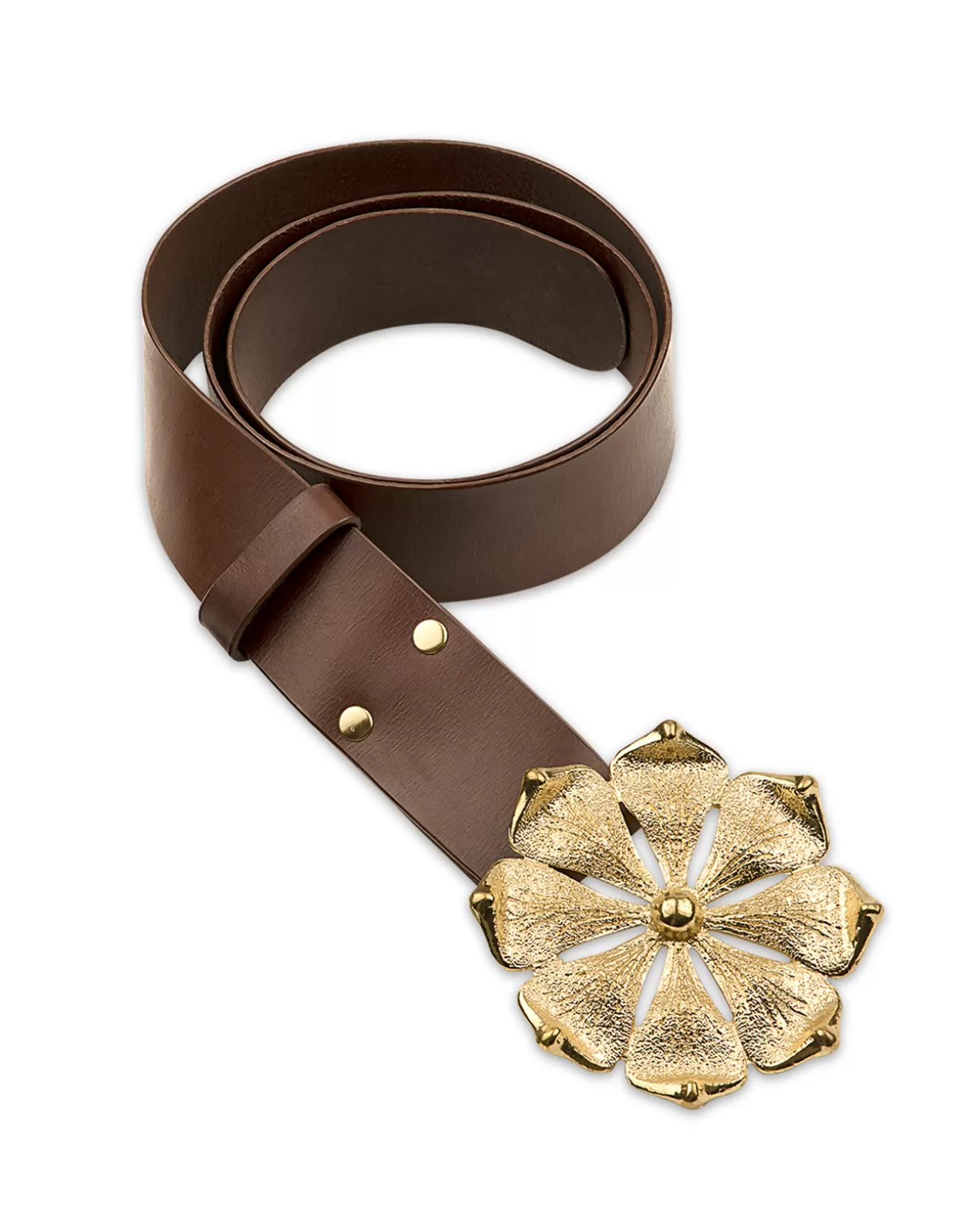 Accessories | Accessories-Cynthia Rowley Gold Flower Buckle Belt Brown