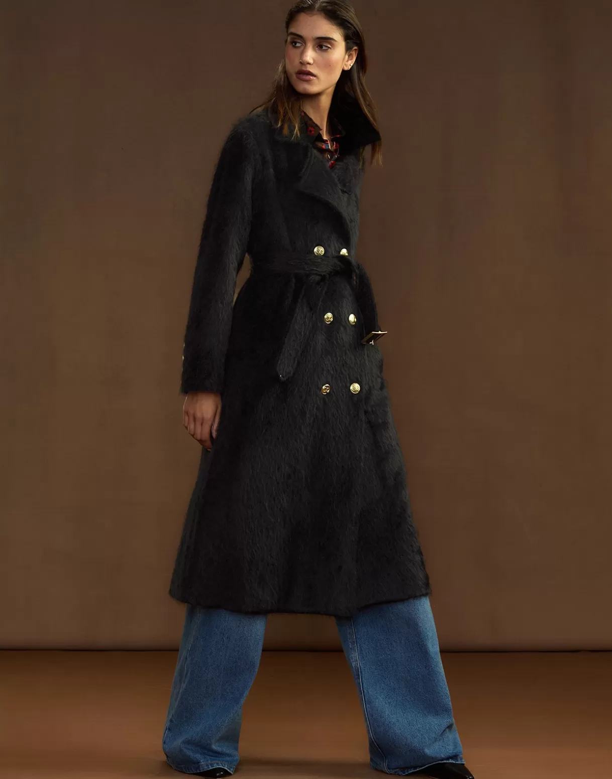Jackets & Coats-Cynthia Rowley Heritage Double Breasted Coat BLACK