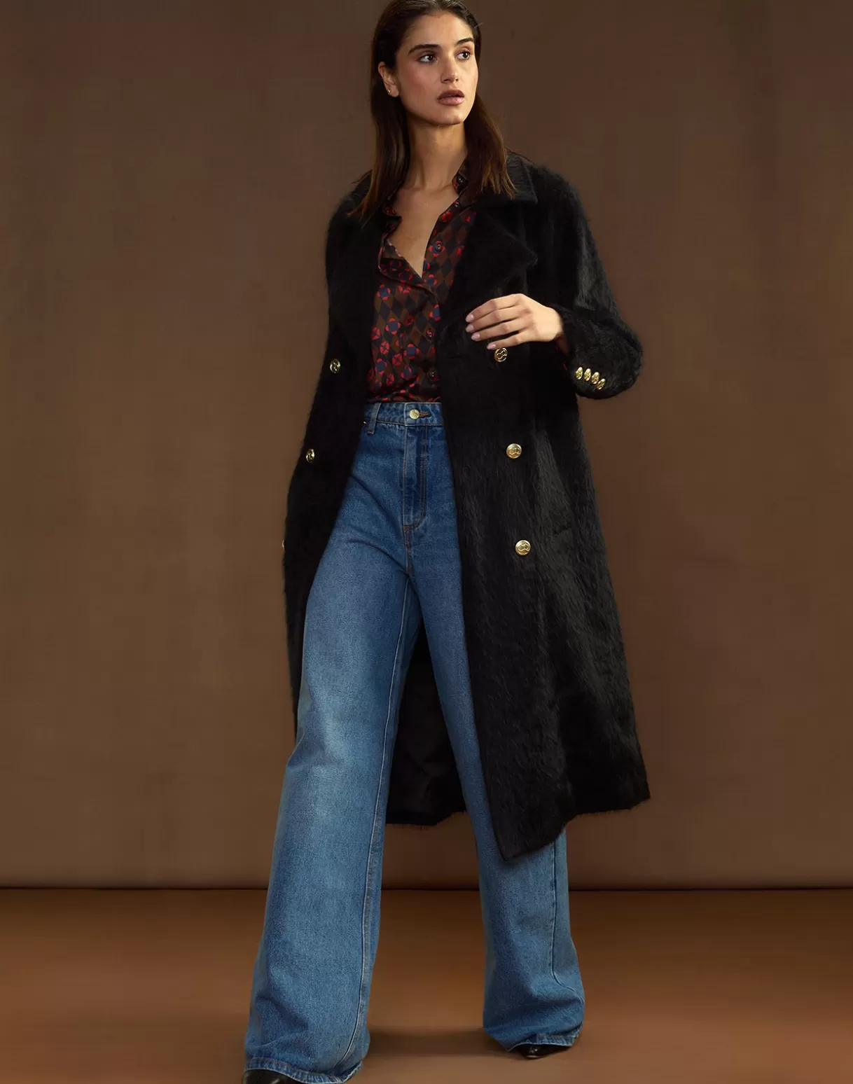 Jackets & Coats-Cynthia Rowley Heritage Double Breasted Coat BLACK