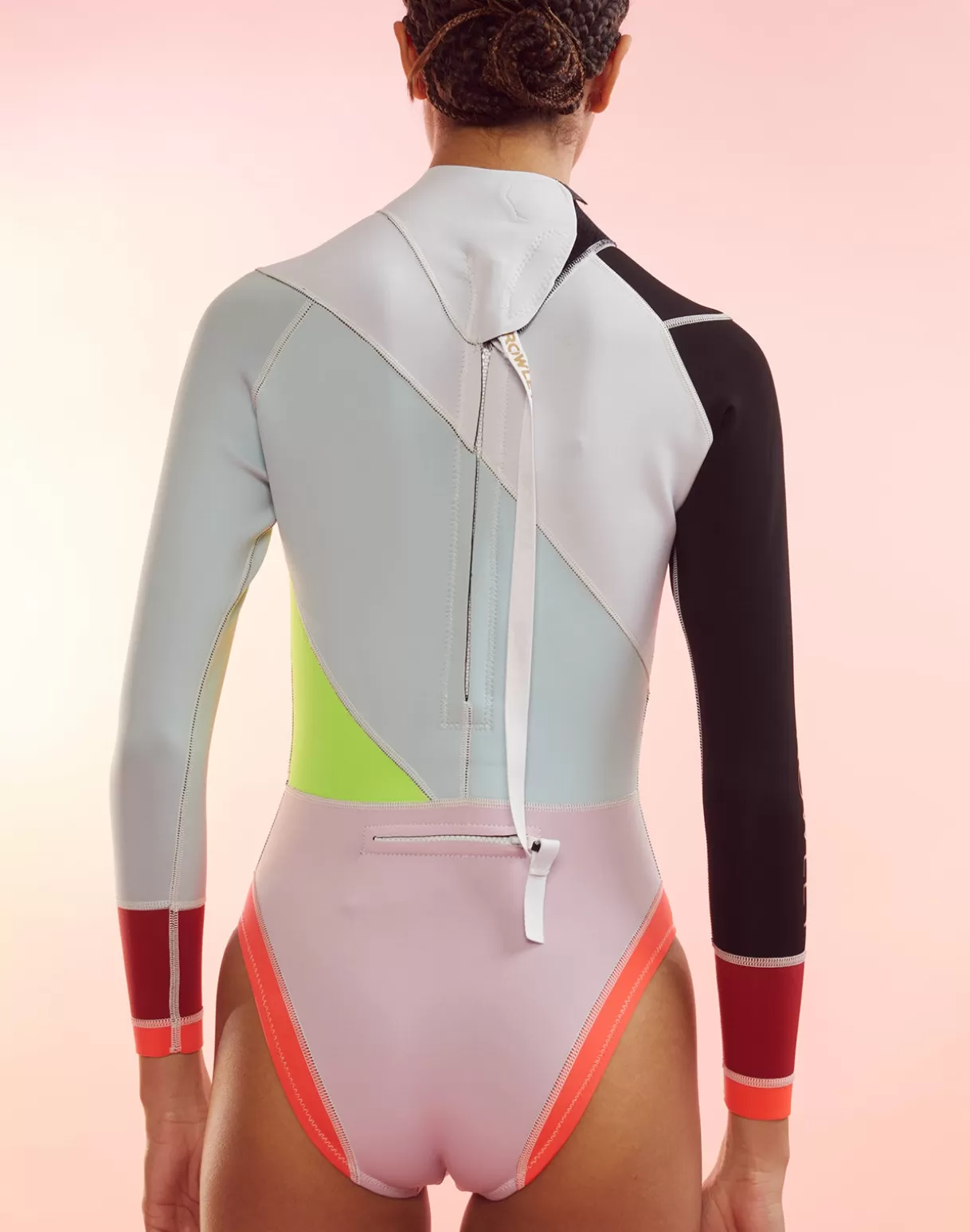 Surf & Swim-Cynthia Rowley Janet Colorblock High Cut Wetsuit BLPKM