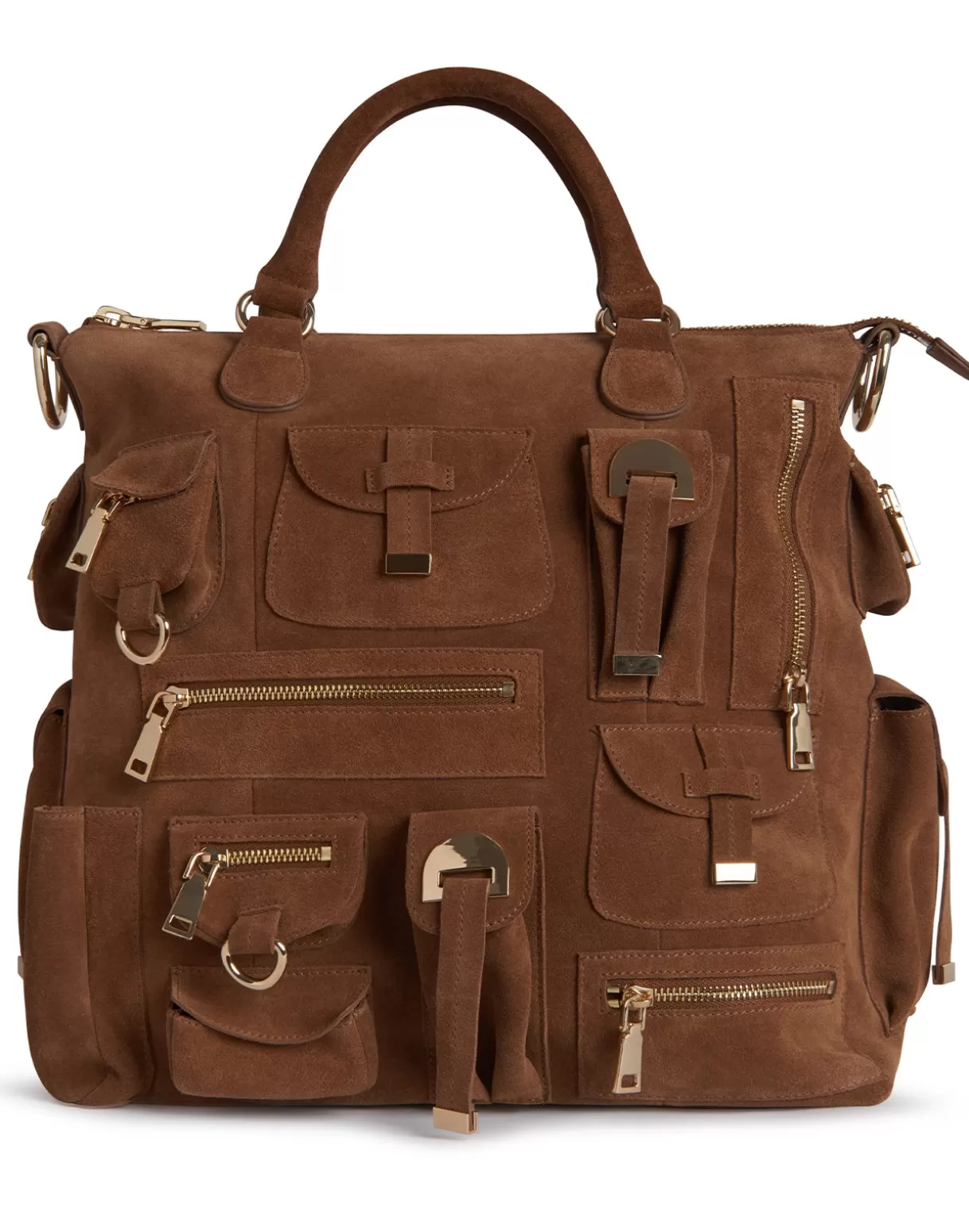 Accessories | Accessories-Cynthia Rowley Leather Cargo Pocket Bag BROWN