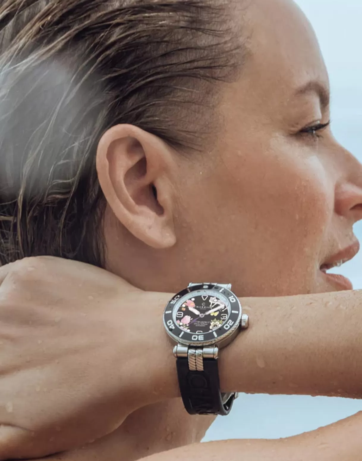 Surf & Swim | Accessories-Cynthia Rowley Navigator Surf Watch "Flower"