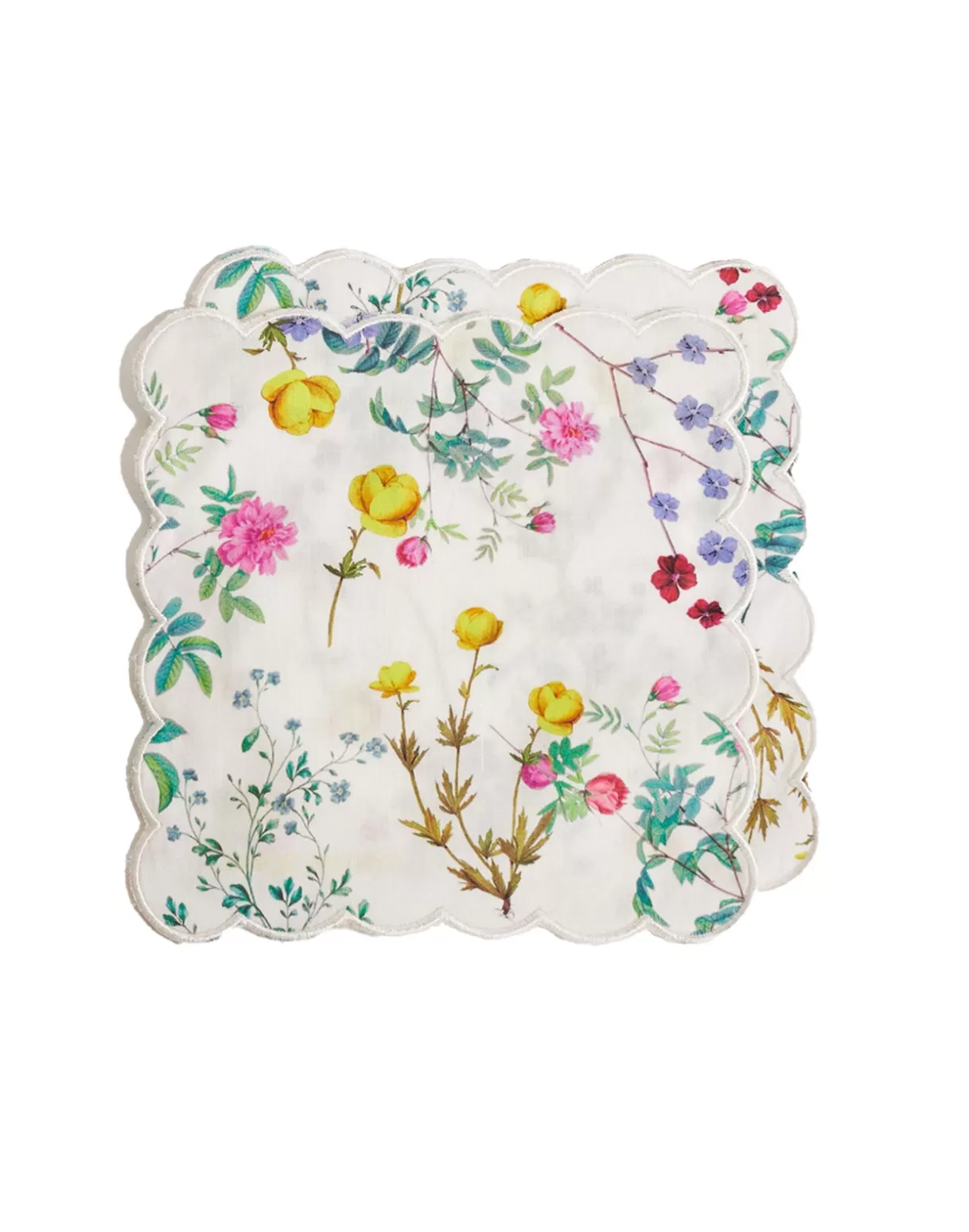 Home-Cynthia Rowley Scallop Embroidered Edge Cocktail Napkin WHTFL